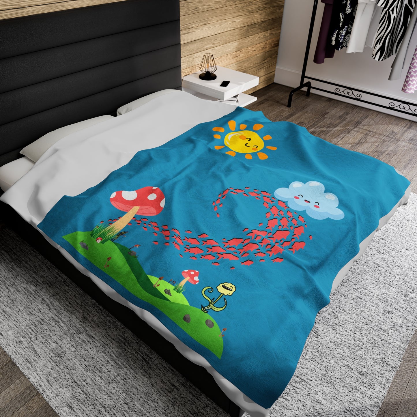 Mushroom Hills Plush Blanket