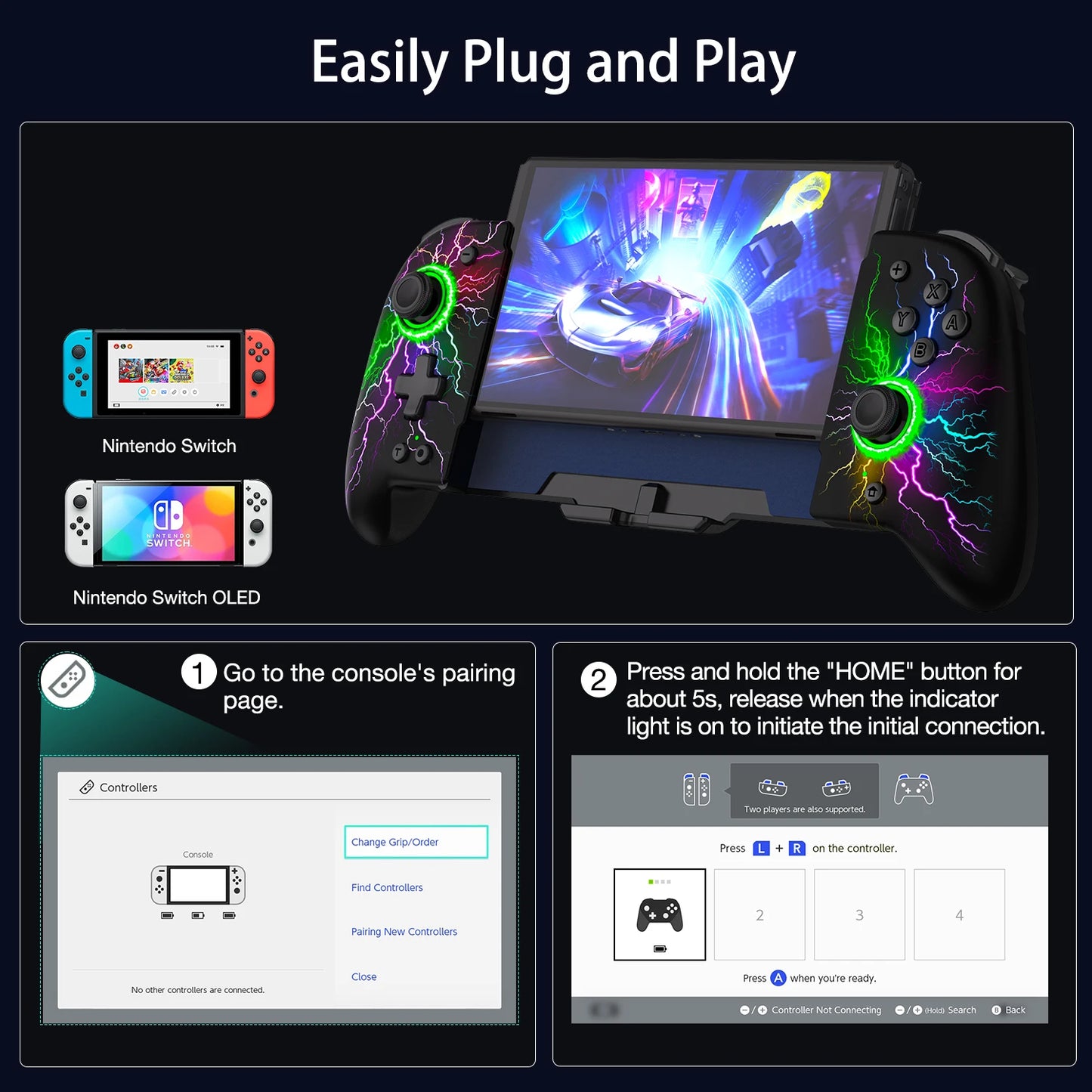 BEBONCOOL JC Series For Nintendo Switch RGB Controller