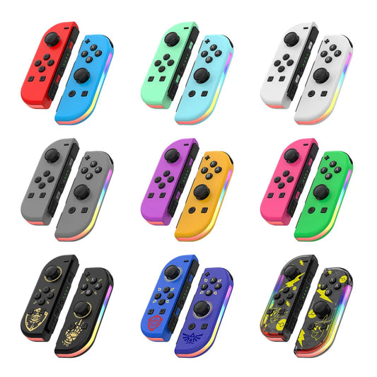 Joy 02 RGB LED 5.2 BT Switch L/R Joypad for Nintendo Switch/Lite/Oled Cons Joystick with Dual Vibration